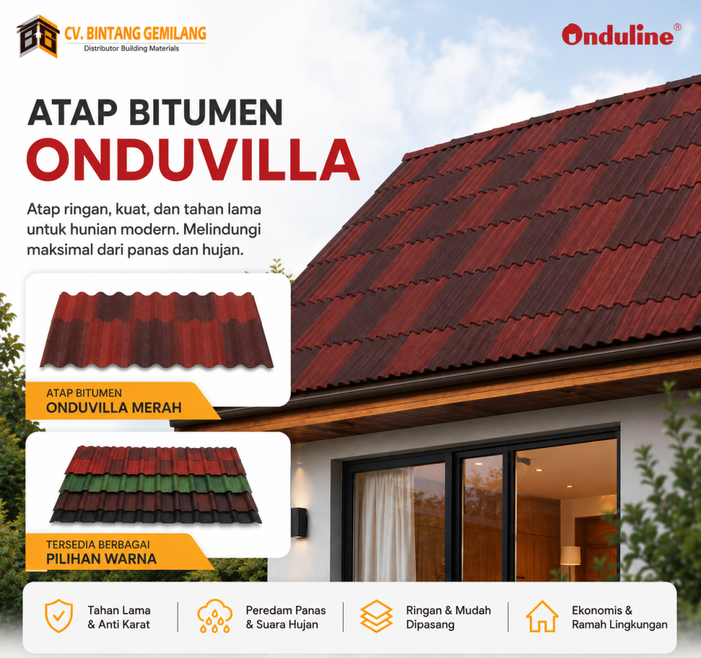 Jual Atap Bitumen Onduvilla | Distributor Atap